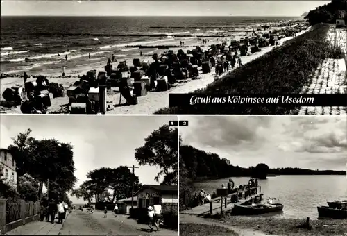 Ak Kölpinsee Loddin Insel Usedom, Strandstraße, Blick auf den Kölpinsee