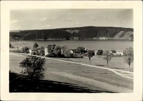 Ak Saalburg in Thüringen, Panorama, See