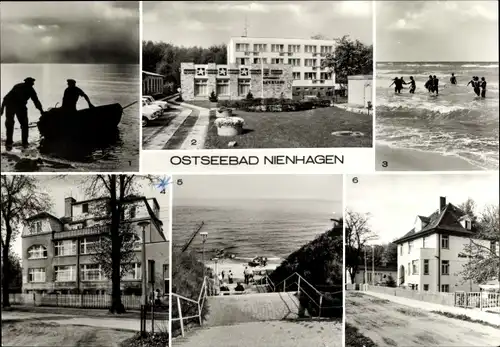 Ak Ostseebad Nienhagen in Mecklenburg, FDGB Erholungsheim Seestern, Haus Am Meer, Haus Solidarität
