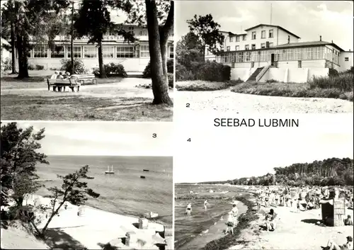 Ak Ostseebad Lubmin Vorpommern, Heim Adolf Disterweg, Hotel Am Meer, Strand