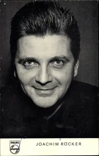 Ak Schauspieler Joachim Röcker, Portrait, Autogramm, Philips-Schallplatten