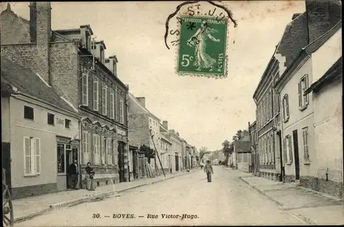 Ak Boves Somme, Rue Victor Hugo