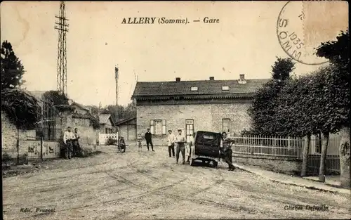 Ak Allery Somme, La Gare