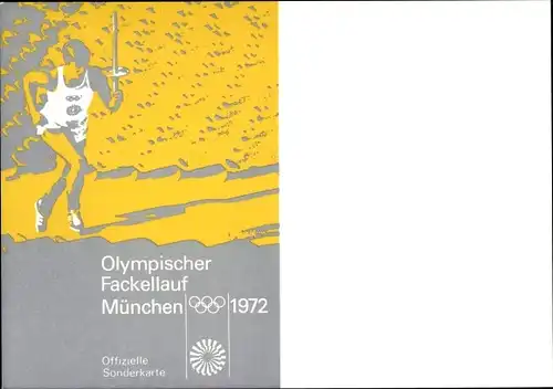 Ak Olympische Spiele 1972 München, Olympischer Fackellauf