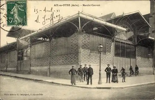 Ak Aix en Othe Aube, Markthalle