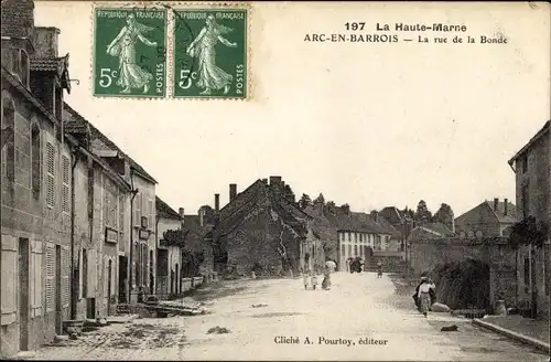 Ak Arc en Barrois Haute Marne, rue de la Bonde