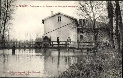 Ak Wassy Haute-Marne, La Blaise und Moulin d&#39;Attancourt