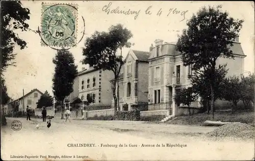 Ak Chalindrey Haute-Marne, Faubourg de la Gare, Avenue de la République