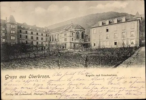 Ak Oberbronn Elsass Bas Rhin, Kapelle und Krankenhaus