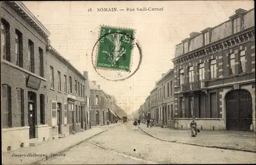 Ak Somain Nord, Rue Sadi Carnot