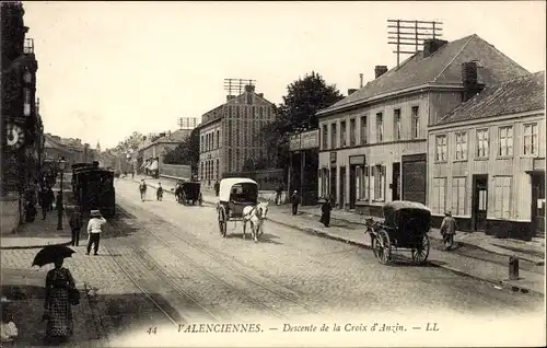 Ak Valenciennes Nord, Abstieg vom Kreuz von Anzin