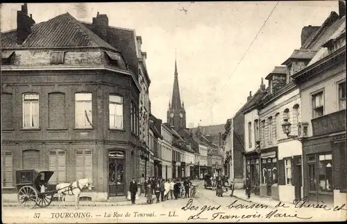 Ak Tourcoing Nord, Rue de Tournai