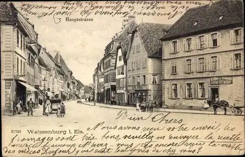 Ak Wissembourg Weissenburg Alsace Bas Rhin, Hauptstraße