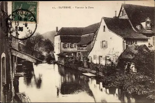 Ak Saverne Saverne Alsace Bas Rhin, Blick auf den Zorn