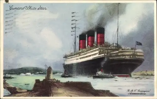 Ak Dampfer RMS Berengaria, Cunard White Star Line