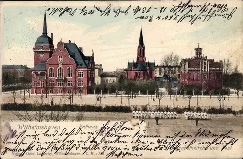 Ak Wilhelmshaven an der Nordsee, Rathaus