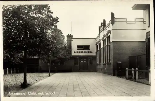 Ak Schoonoord Drenthe Niederlande, Christ. nat. School