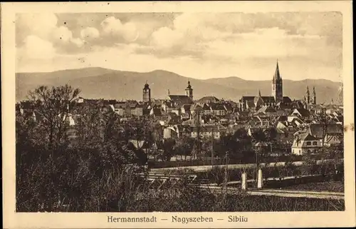 Ak Sibiu Nagyszeben Hermannstadt Rumänien, Gesamtansicht