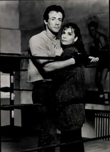 Foto Schauspieler Sylvester Stallone und Talia Shire, Rocky V