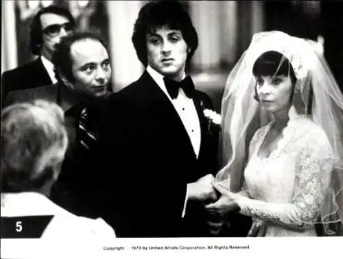 Pressefoto Filmszene, Rocky 2, Sylvester Stallone, Talia Shire