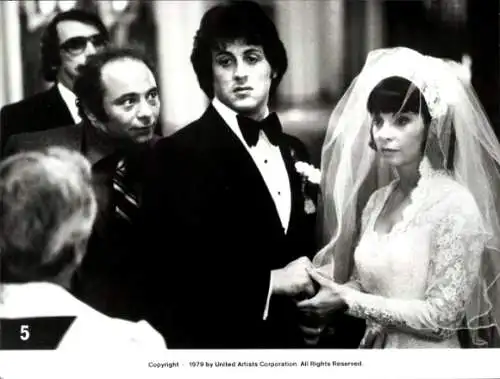 Pressefoto Filmszene, Rocky 2, Sylvester Stallone, Talia Shire