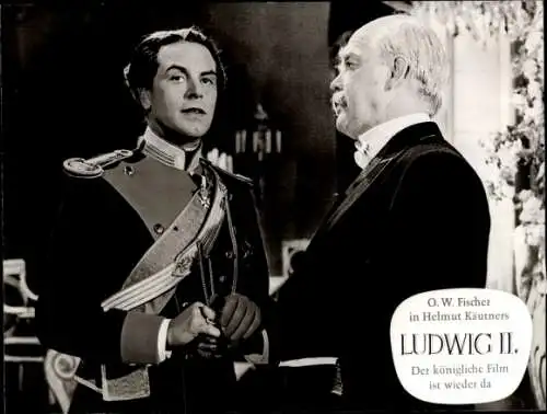 Foto Filmszene, Ludwig II, Schauspieler Friedrich Donin und O. W. Fischer