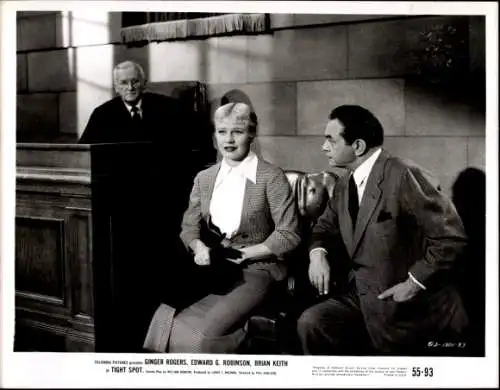 Foto Filmszene "Tight Spot", USA 1955, Szene mit Ginger Rogers, Edward Robinson