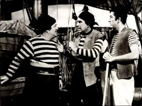 Foto Filmszene "Abbott und Costello unter Piraten", USA 1952, Bud Abbott und Lou Costello u.a.