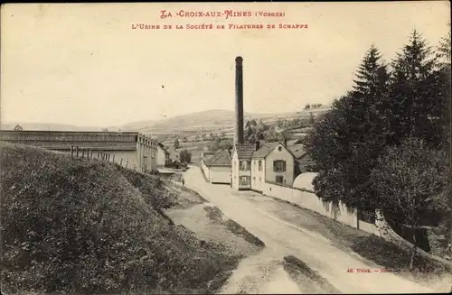 Ak La Croix aux Mines Vosges, L´Usine de la Societe de Filatures de Schappe