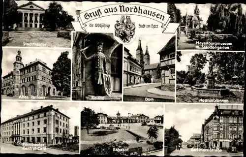 10 alte Ak Nordhausen am Harz, diverse Ansichten