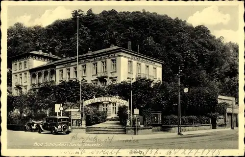 Ak Bad Schandau Sächsische Schweiz, Hotel Lindenhof