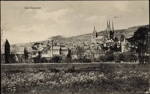 Ak Gelnhausen in Hessen, Blick auf den Ort, Kirche