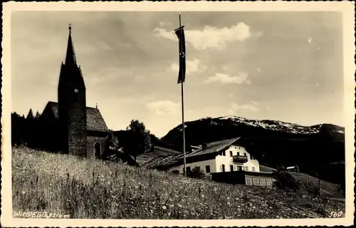 Ak Hall in Tirol, Windegg, Ortsansicht mit Kirche und Hotel