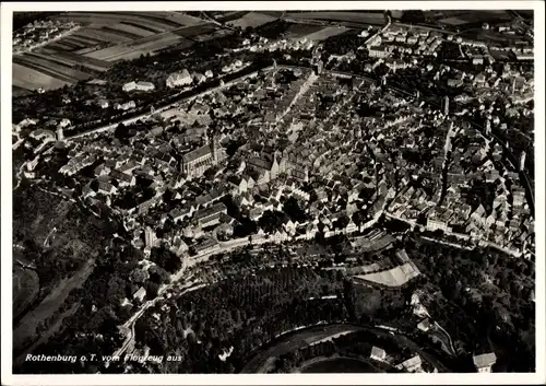 Ak Rothenburg ob der Tauber Mittelfranken, Luftbild