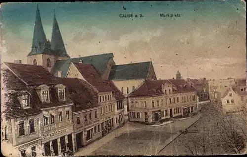 Ak Calbe an der Saale, Marktplatz