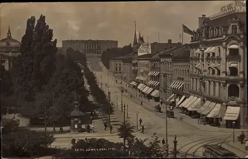 Ak Oslo Norwegen, Karl Johans gate