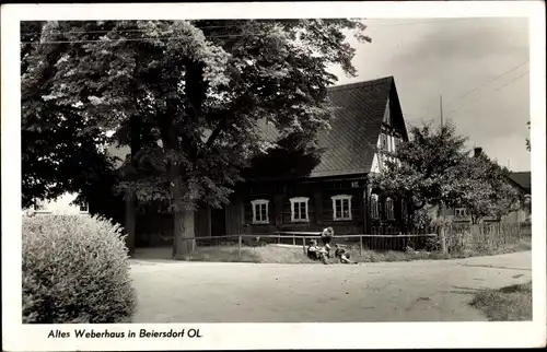 Ak Beiersdorf in der Oberlausitz, Altes Weberhaus