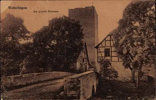 Ak Weferlingen in Sachsen Anhalt, Grauer Hermann
