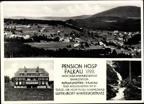 Ak Falkau Feldberg im Schwarzwald, Pension Hosp