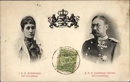 Ak Großherzogin von Luxemburg, Großherzog Wilhelm von Luxemburg