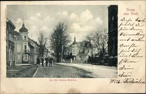 Ak Goch am Niederrhein, An der hohen Brücke