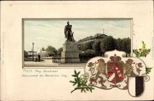 Wappen Litho Metz Moselle, Monument de Marechal Ney