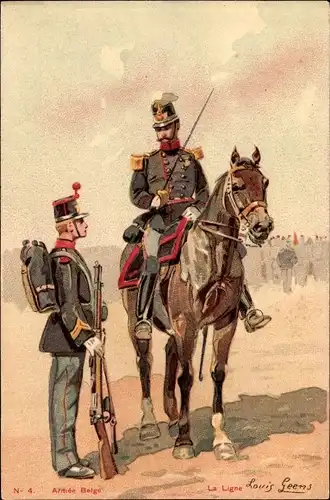 Künstler Ak Geens, Louis, Armee Belge, la Ligne