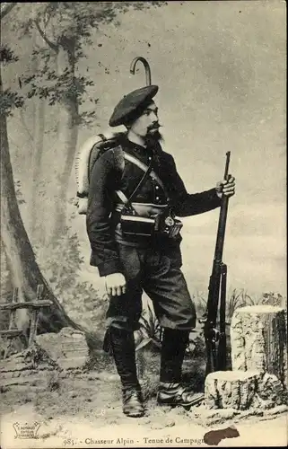 Ak Französischer Soldat, Gebirgsjäger