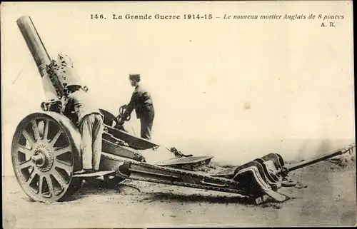 Ak Britische Armee, Mörser, I WK