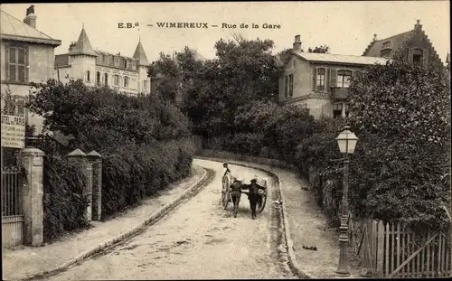 Ak Wimereux Pas-de-Calais, Rue de la Gare