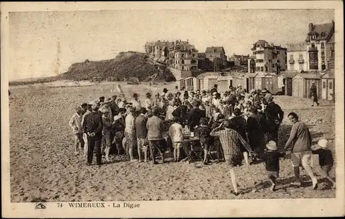 Ak Wimereux Pas-de-Calais, La Digue