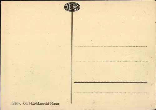 Ak Gera in Thüringen, Karl-Liebknecht-Haus