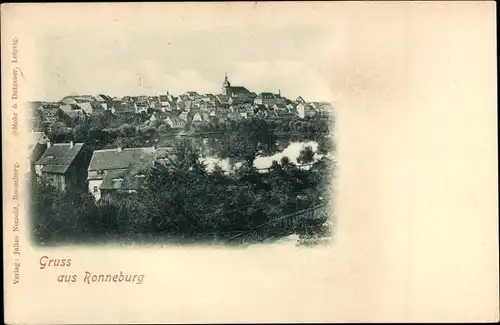 Ak Ronneburg in Thüringen, Stadtpanorama