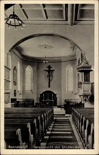 Ak Ronneburg in Thüringen, Innenansicht der Stadtkirche